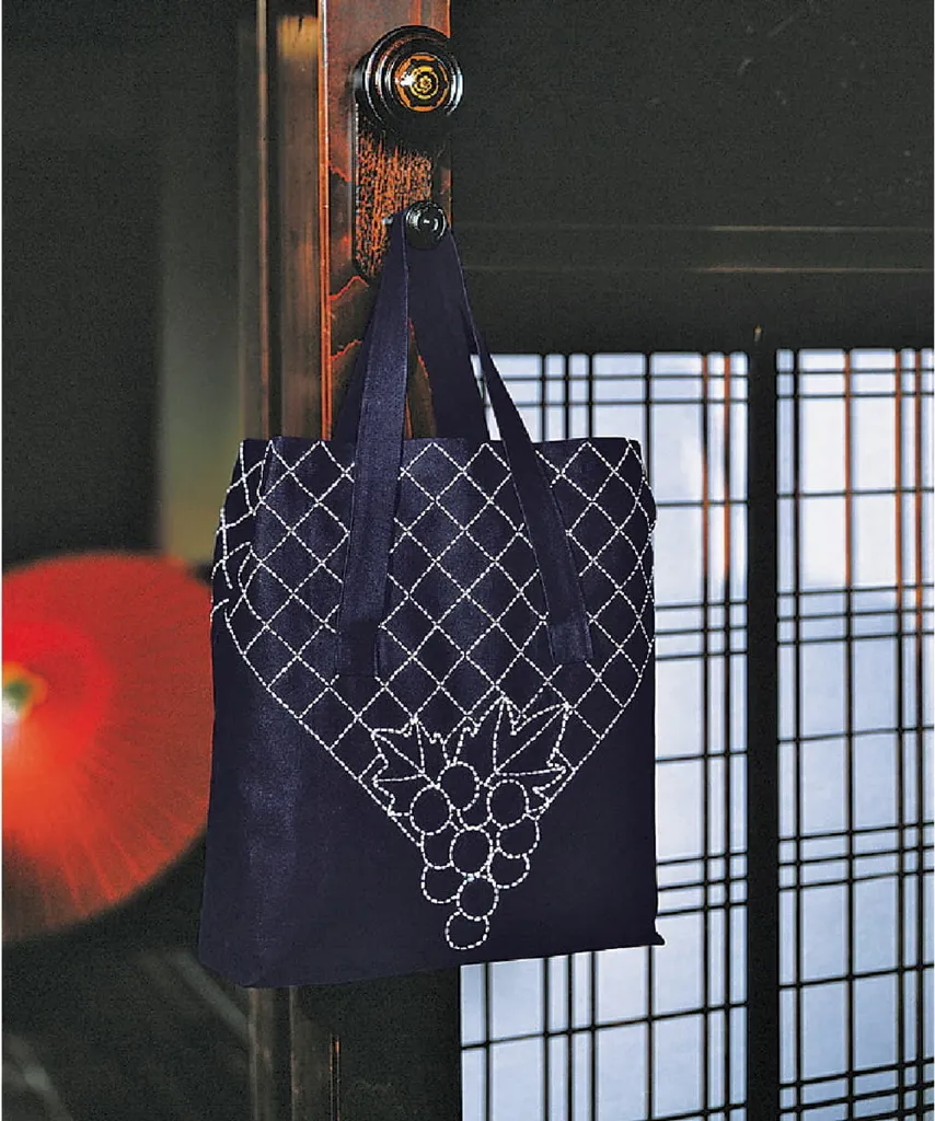 Originale Kit Sashiko Olympus Shopping Bag 37x32x10cm Ricamo Zen