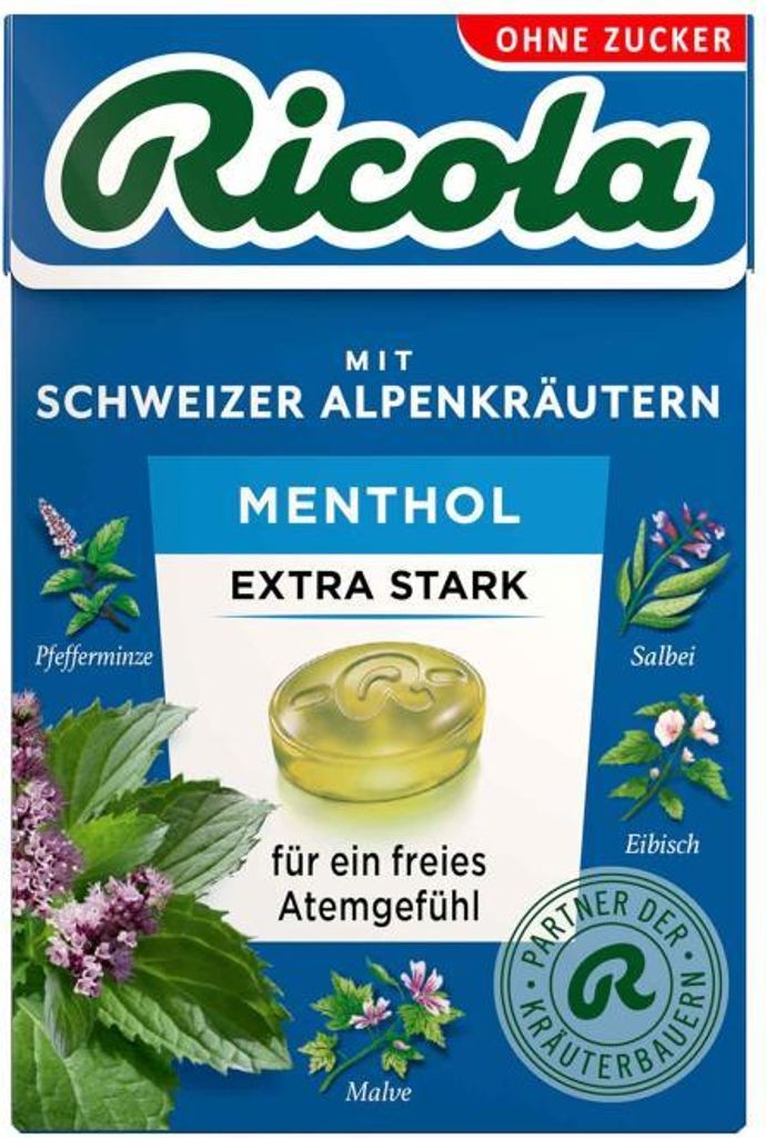 Ricola o.Z.Box Menthol extra stark Bonbons 50 g Produktbild 