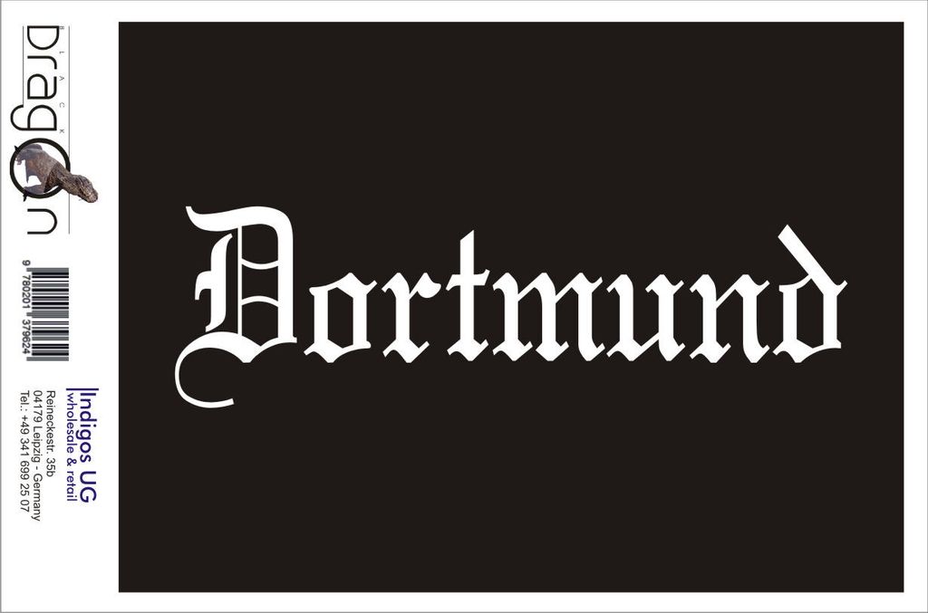 Aufkleber / Autoaufkleber - JDM / Die cut / Auto / OEM - Stadt Dortmund - 200x60mm schwarz - Heckscheibe / Heckscheibenaufkleber