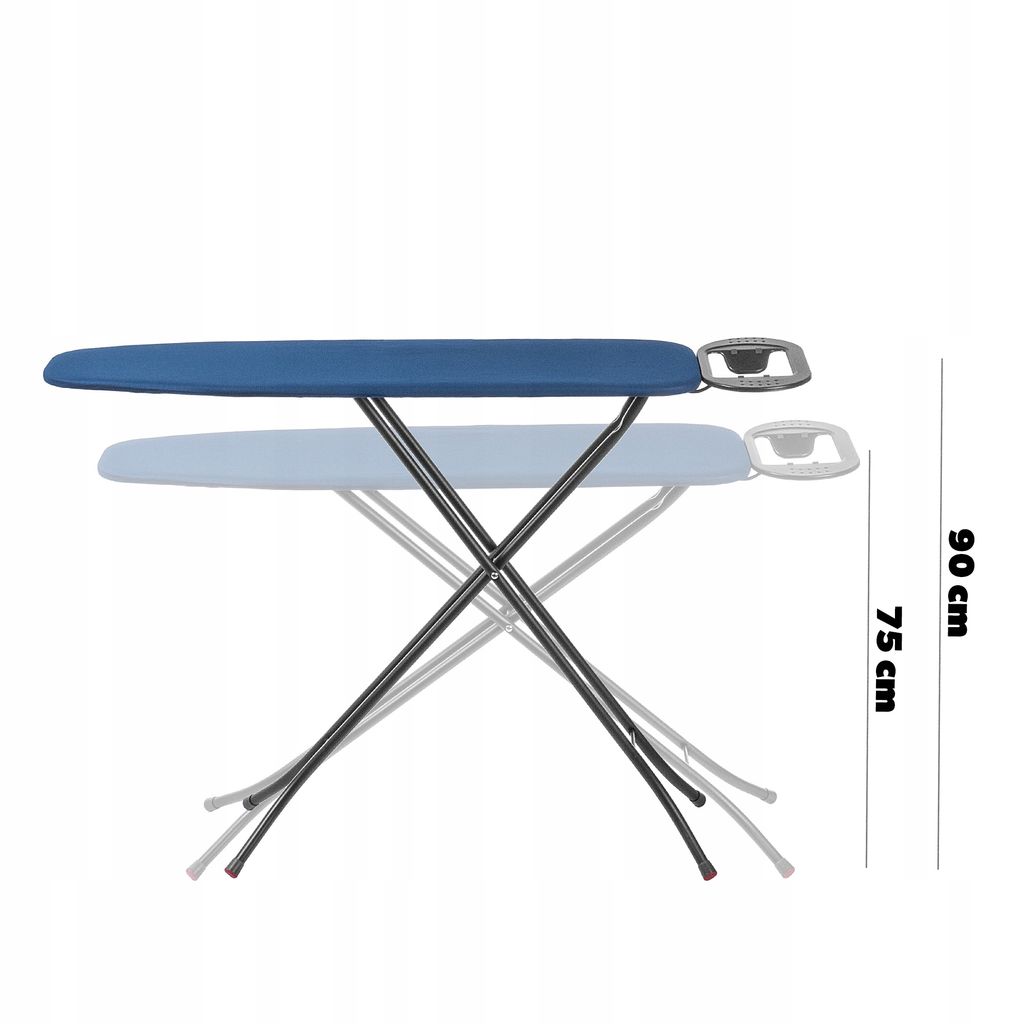 KADAX Planche à Repasser 120 x 42 cm, Table à Repasser Pliable avec Housse en Coton, Support de Fer, Pieds Antidérapants et Réglable en Hauteur (Vert