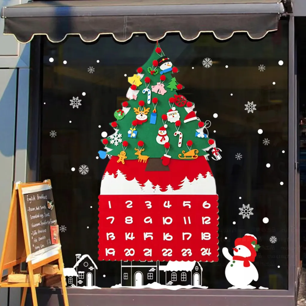 Tapis de sapin de Noël calendrier de l'Avent décoration chambre E3M - 8