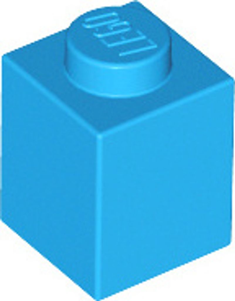 50 Stück LEGO, Teil Nr. 3005 in Dunkles Azurblau (Dark Azure)