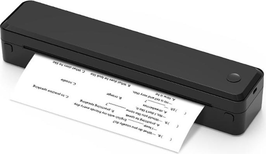 INF A4 Mini Thermodrucker 200dpi - Kabelloser, tragbarer Tattoo Drucker Schwarz