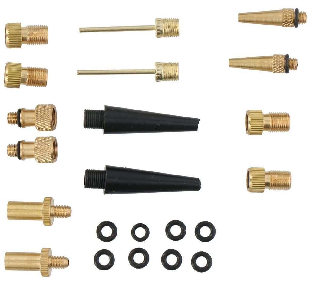 Dunlop Ventil Adapter Set 14 teilig - Ventiladapter für Produktbild 