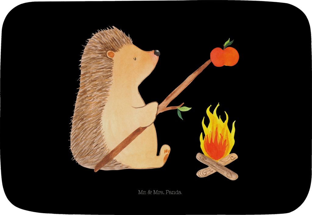 Mr. & Mrs. Panda Badematte Igel Grillen - Schwarz - Geschenk, Badteppich, Badvorleger, Motivation, Arbeitslos, Sinn Des Lebens, teppich für bad, f...