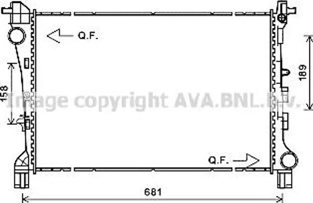 Radiateur moteur AVA FT2420 pour Fiat 500L OE 51888085 Qualité Premium