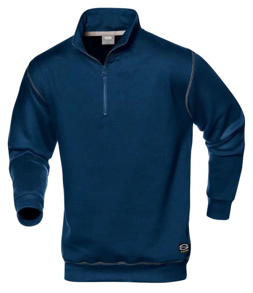 Sir Safety Sirflex Thermo-Sweatshirt Herren mit Reißverschlusskragen Baumwolle Polyester, XL, DUNKELBLAU