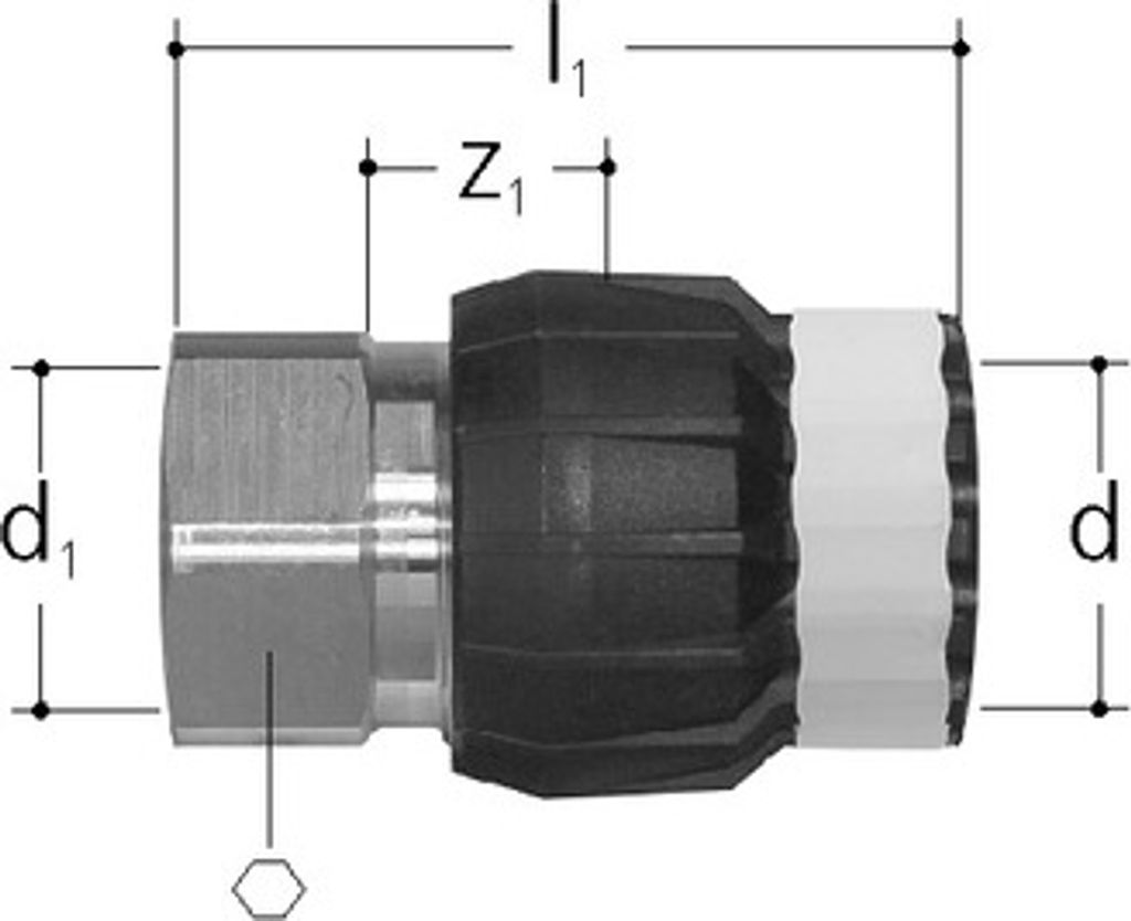 Sanipex MT-Übergang 4712 mit Innengewinde 1 x 26 mm