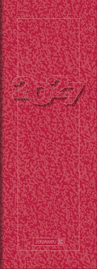 BRUNNEN Vormerkbuch Mod. 782 2027 | 108×297 mm, Karton, rot Produktbild 