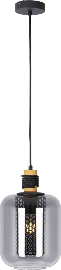 Suspension plafonnier design noir en métal NOWA pour ampoule E27