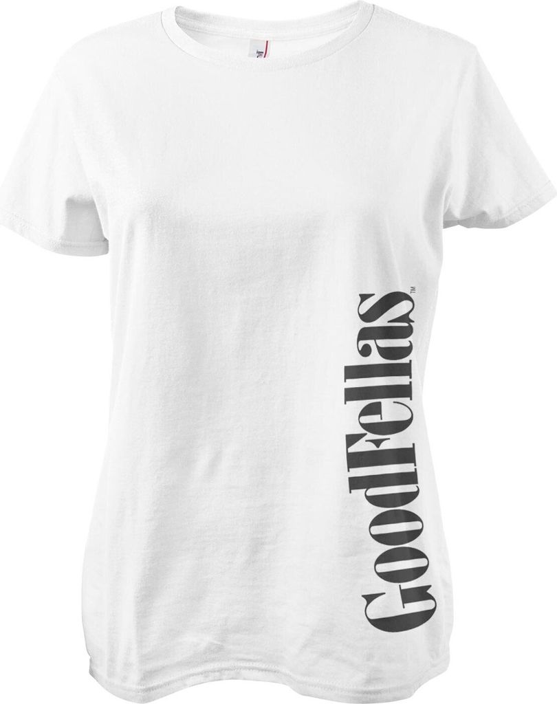 Goodfellas Vertical Logo Girly Tee - Medium - White