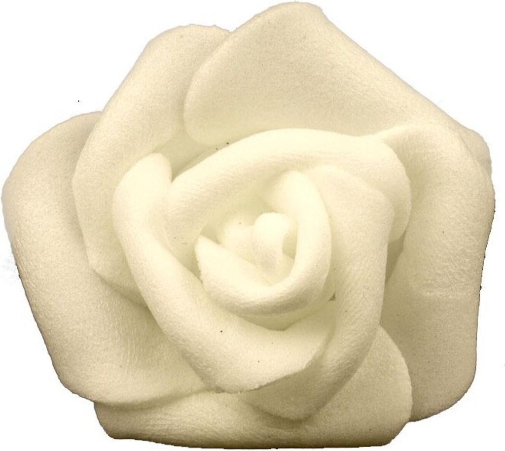 10 x Deko Rose / Rosenblüte / Rosenkopf 3cm #2 creme