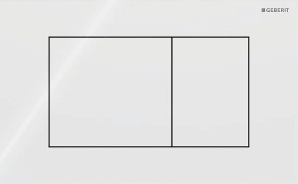 Geberit Betätigungsplatte Sigma40, 2-Menge square, Glas Produktbild 