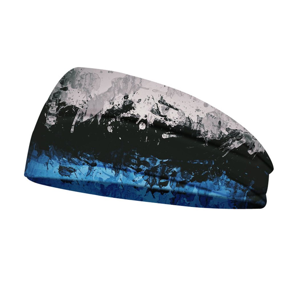 Sport-Stirnband, hohe Elastizität, rutschfest, schnelltrocknend, schweißabsorbierend, Polyester, bedruckt, Herren-Kreuz-Kopfbedeckung, Sportzubehör