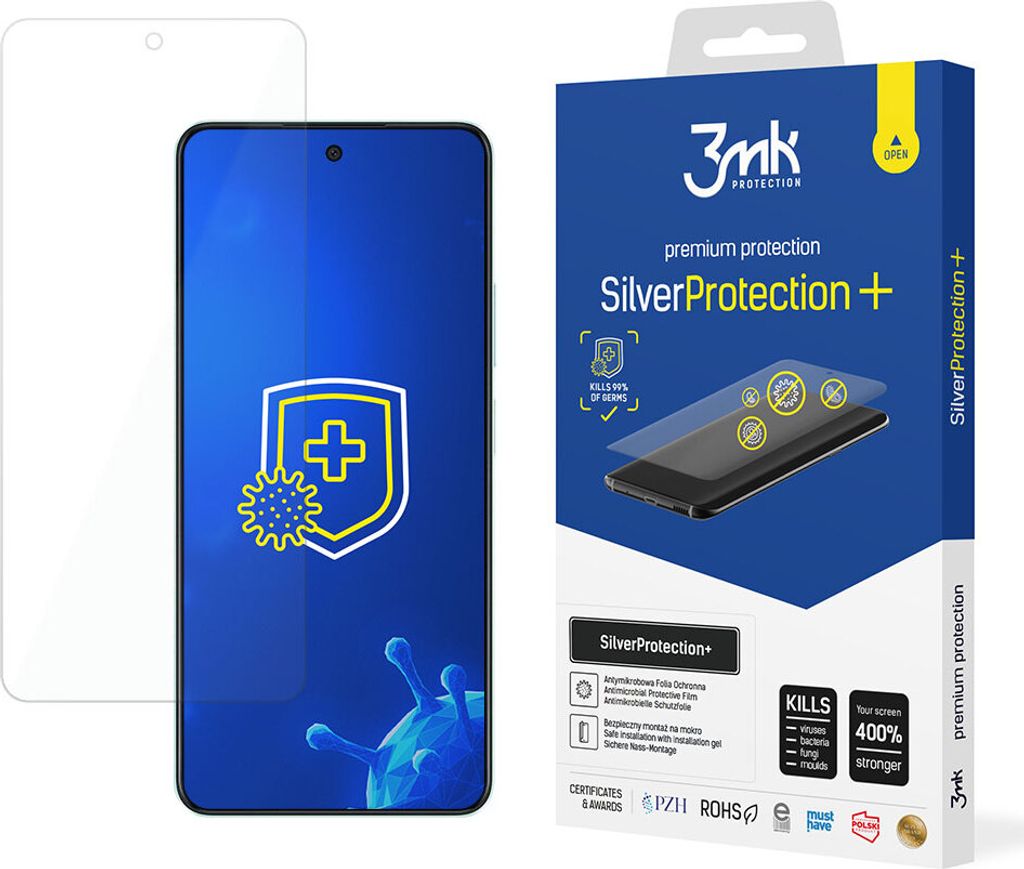 3mk Display Antimikrobielle Schutzfolie SilverProtection+ für Oppo A58 4G 0,21mm Self-Heal