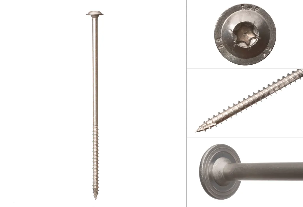 50 Viti Inox A2 M8x200mm Torx 40 - Vite Testa Bombata Alta Tenuta