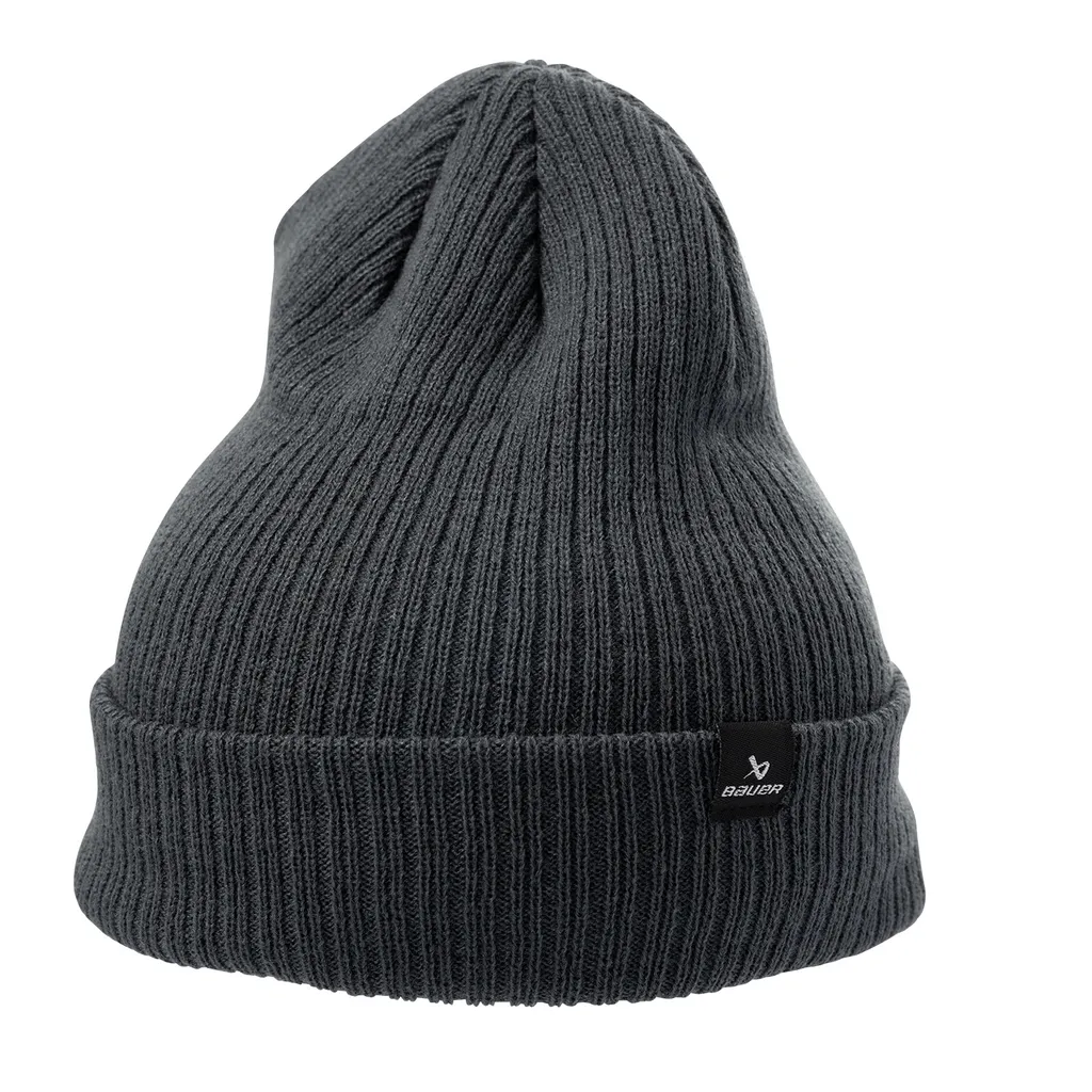 Casquette Bauer Team Ripped Knit Toque grise pour le hockey sur glace
