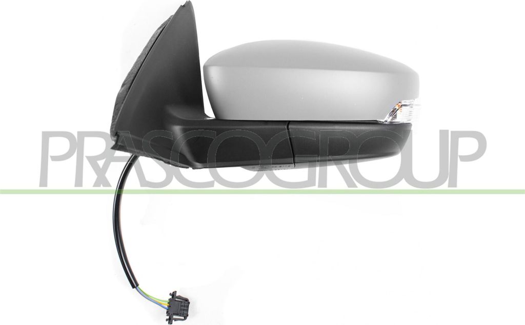 PRASCO SK3287324 Außenspiegel Seitenspiegel Links für SKODA FABIA (NJ3) Beheizt Konvex Grundiert Elektrisch