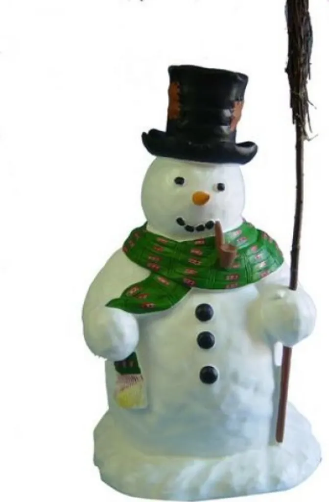 Statue bonhomme de neige extérieur 1m de haut en résine pour jardin