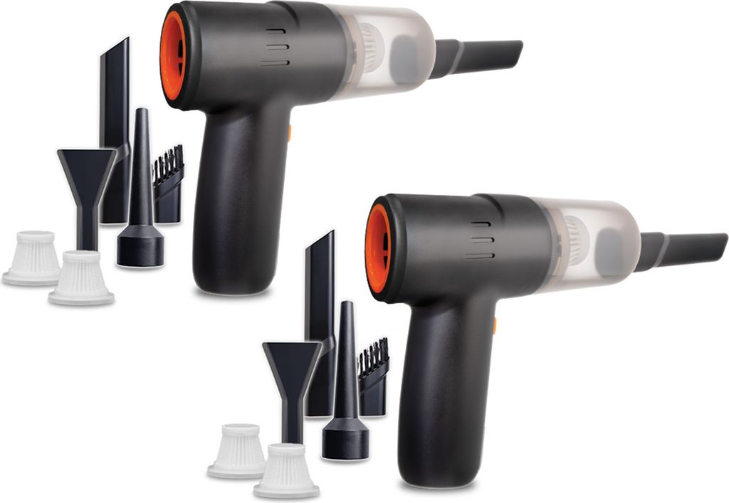 Livington PocketVac - 2 Stk. Akku Handstaubsauger mit Gebläse – Autostaubsauger