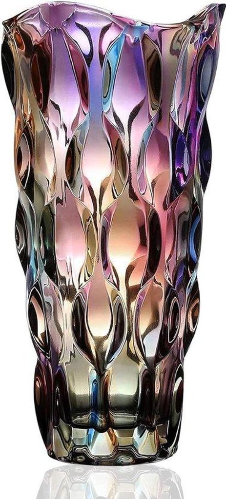 Gläserne Blumenkrug 24 cm für Tulpen - Geschenkideen für Mütter zum Geburtstag, Geschenkidee für Mütter, dekorativer Gläserner Krug für Blu...
