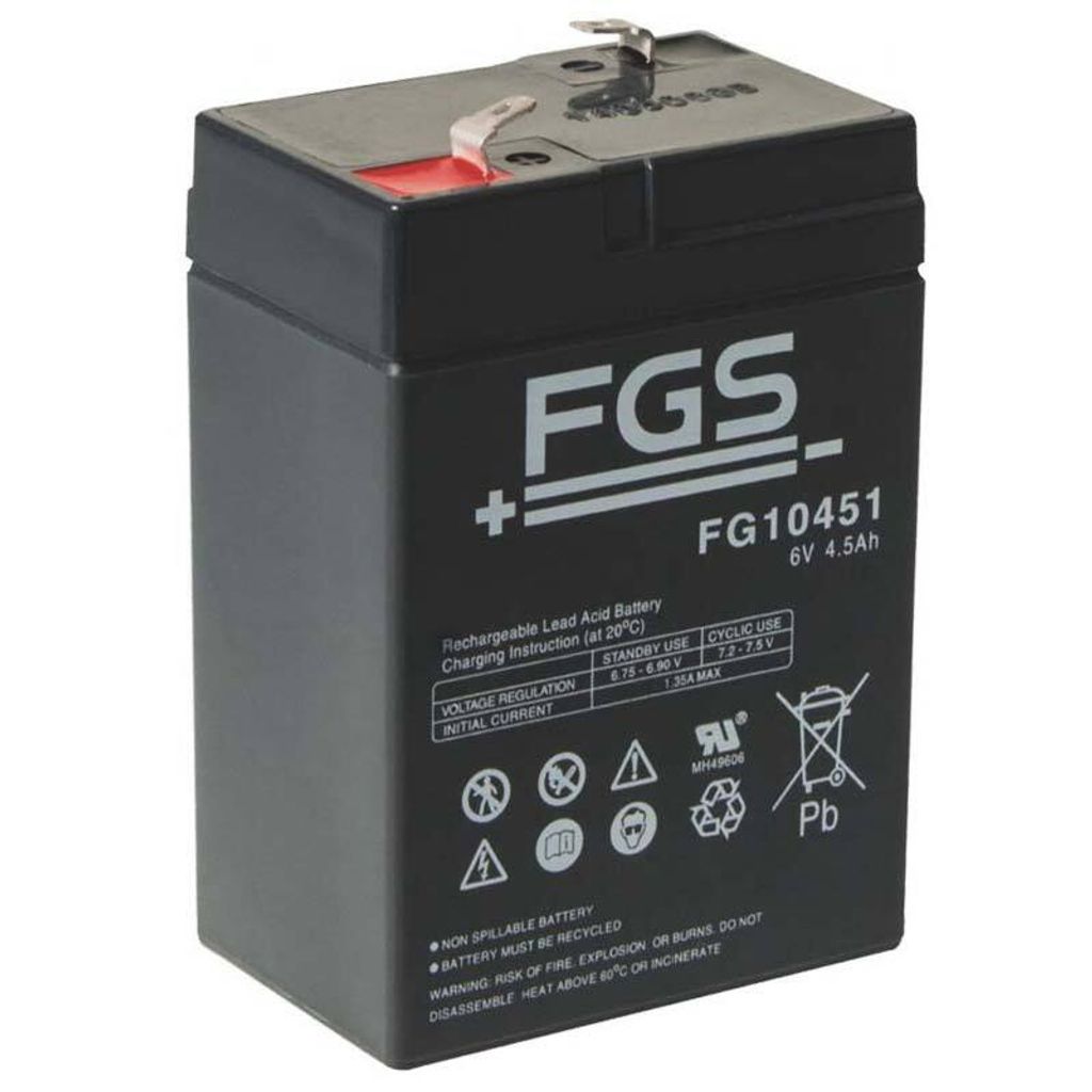 Akku passend Horizont FGS 6V 4,5Ah Euro-Blitz compact Blei Image du produit 