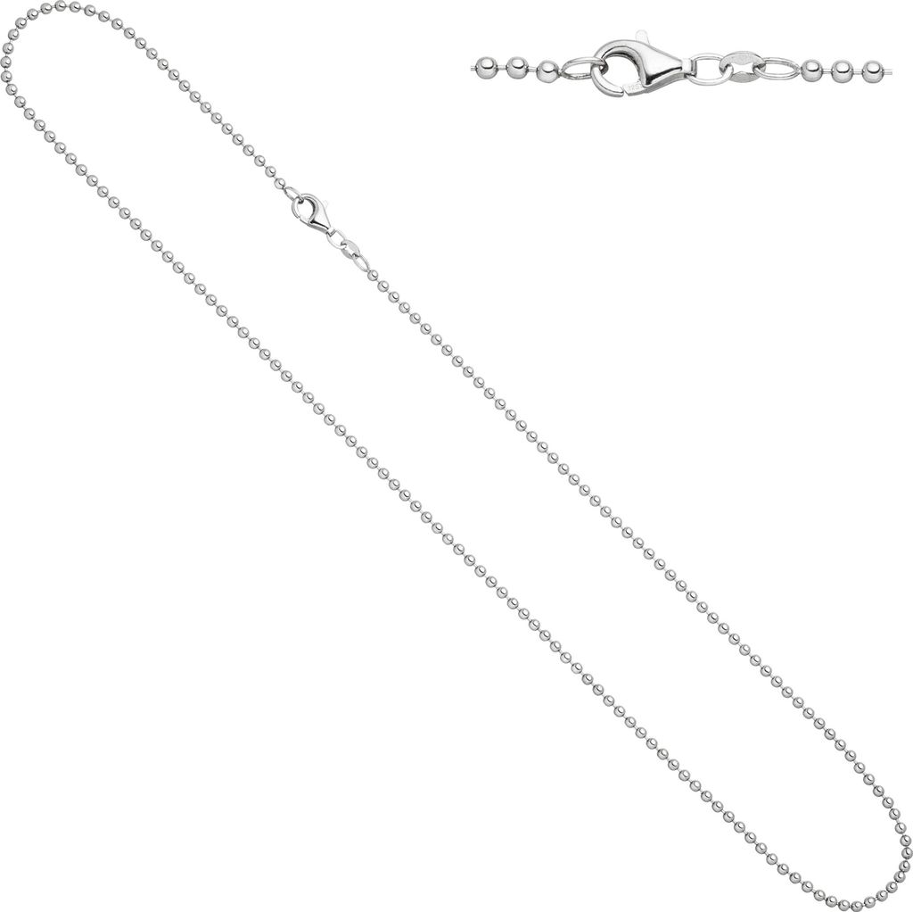 JOBO Kugelkette 925 Silber 2,0 mm 50 cm Kette Halskette Produktbild 