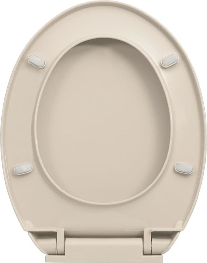 vidaXL Toilettensitz mit Absenkautomatik Aprikose Oval Produktbild 5