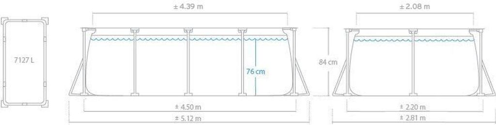 INTEX Frame Pool - Set Family 450 x 220 x 84 cm, Farbe: Produktbild 27