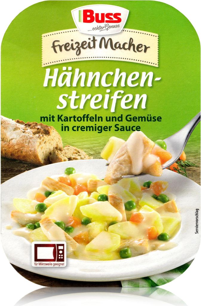 Buss Hähnchen-streifen mit Kartoffeln & Gemüse 300g - Produktbild 