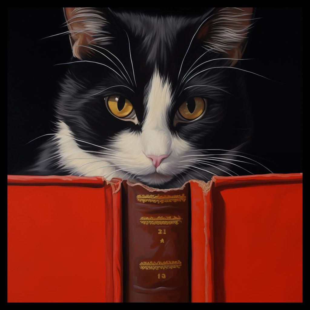 Plakat 40x40cm Katzen Schüler