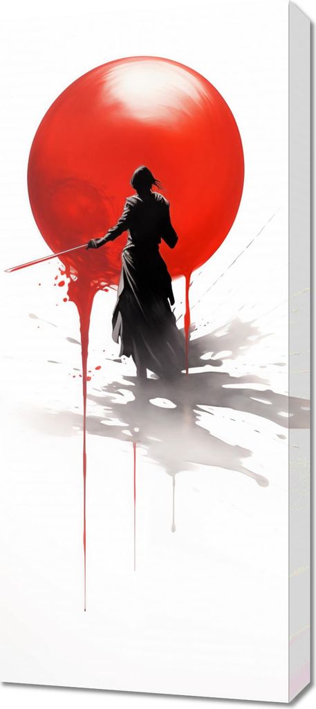 Bild 40x90cm Einsamer Samurai