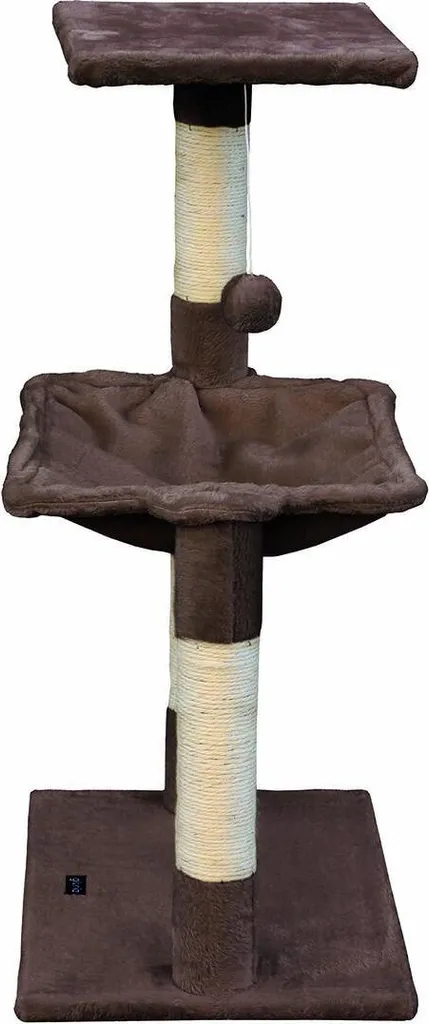 Arbre à chat compact Gloria Sena 50x36x83 cm en sisal naturel et tissu