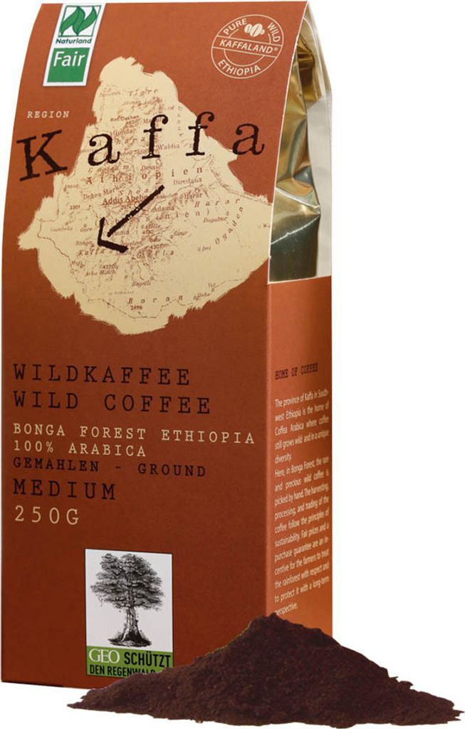 Café sauvage Kaffa - moulu à point 250g Image du produit 