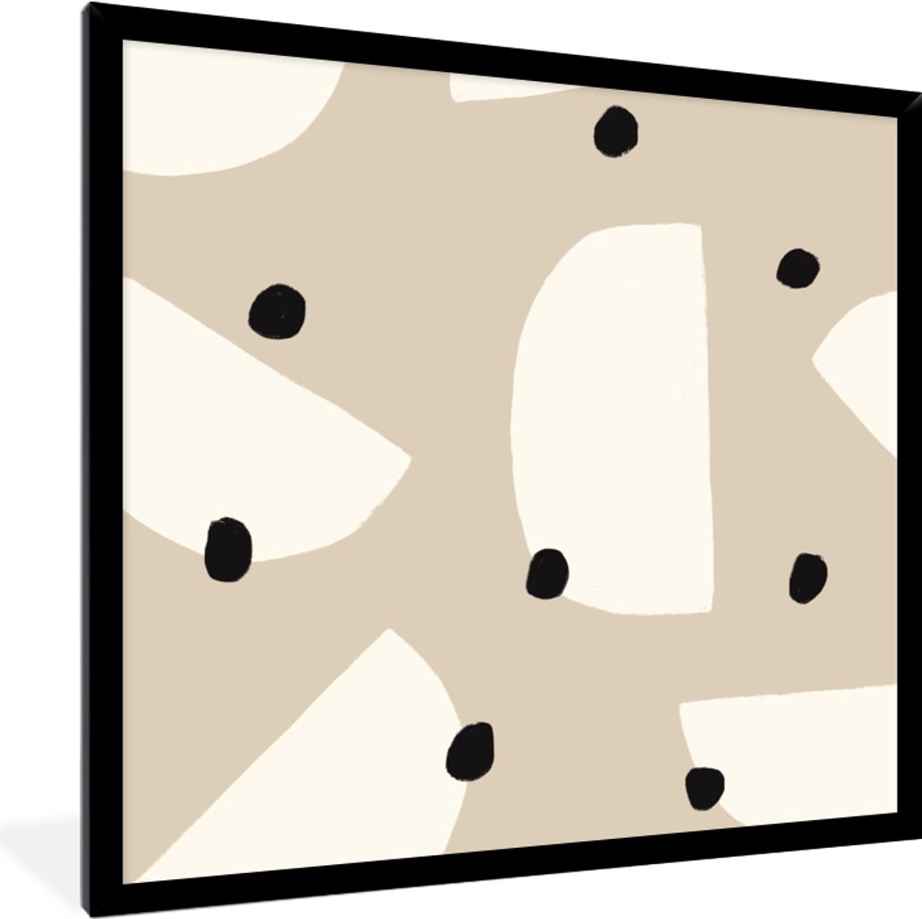 MuchoWow Gerahmtes Poster Pastell - Abstrakt - Design 40x40 cm - Poster mit Schwarzem Bilderrahmen Wandposter Rahmen Foto Bilder - Mit Rahmen - W...