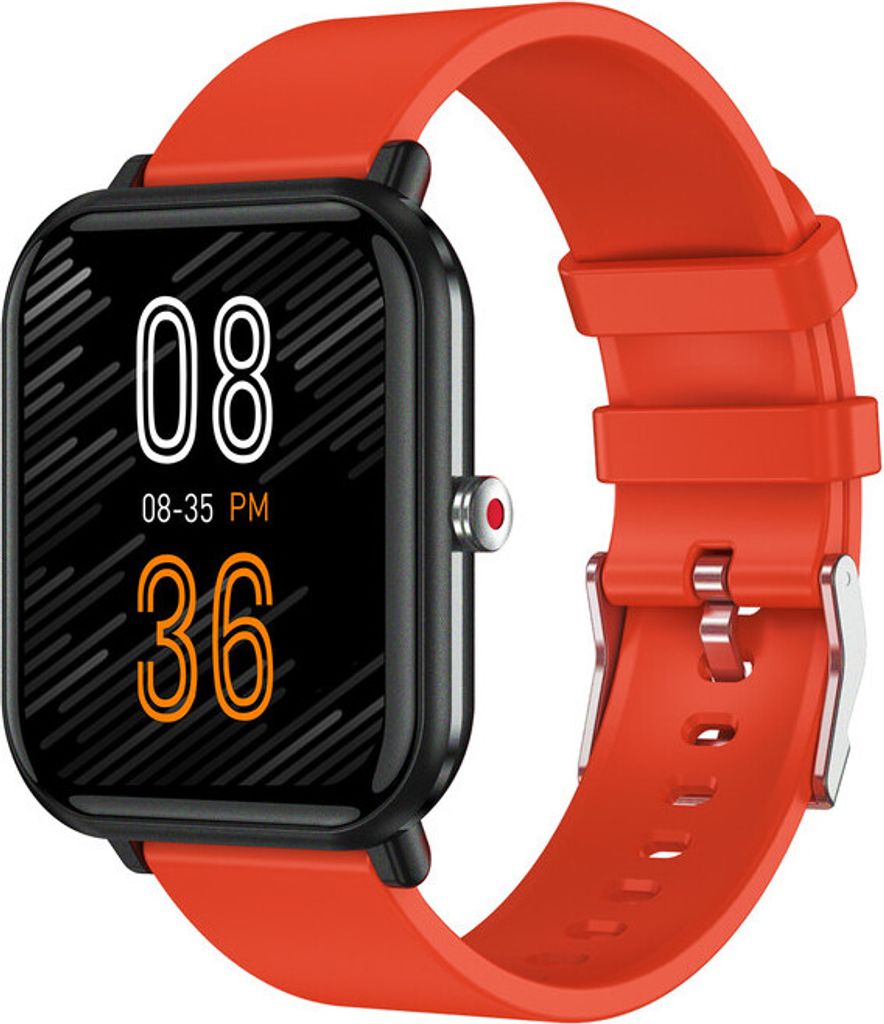 Smart Watch für Männer Frauen, mit Wärmefrequenz Schlaf-Blutdruckmessgerät, IP68 Wasserdichter Fitness-Tracker, mit 24 Sportmodi, Orange