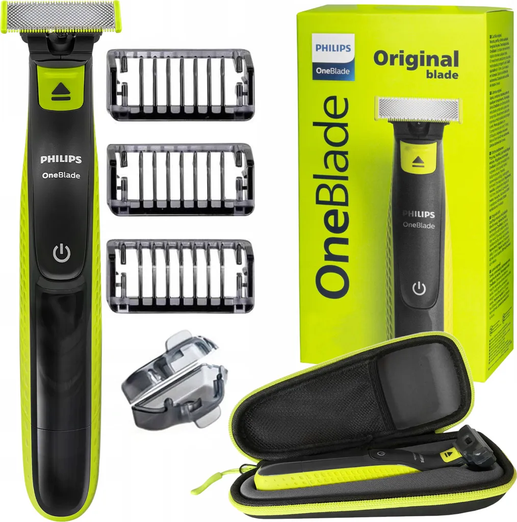 Philips OneBlade QP2724/10 Kit de rasage avec étui Tondeuse Vert Noir
