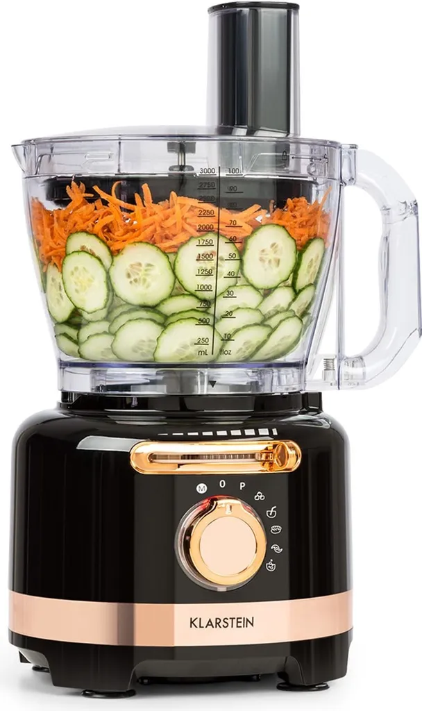 Mixeur sur Pied Multifonction 3 L et Robot de Cuisine Complet Noir Luca