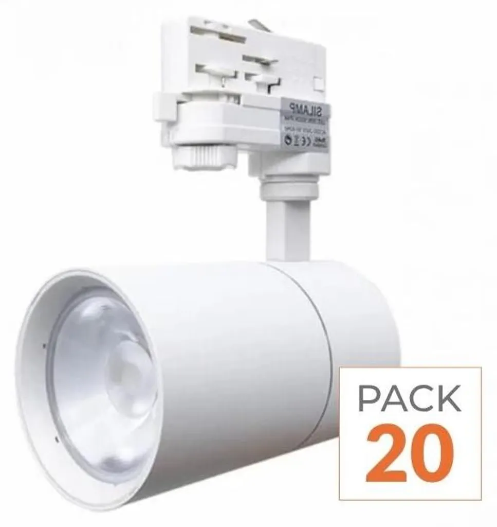 Éclairage sur Rail LED 30W Blanc Neutre pour Galerie et Commerce x20