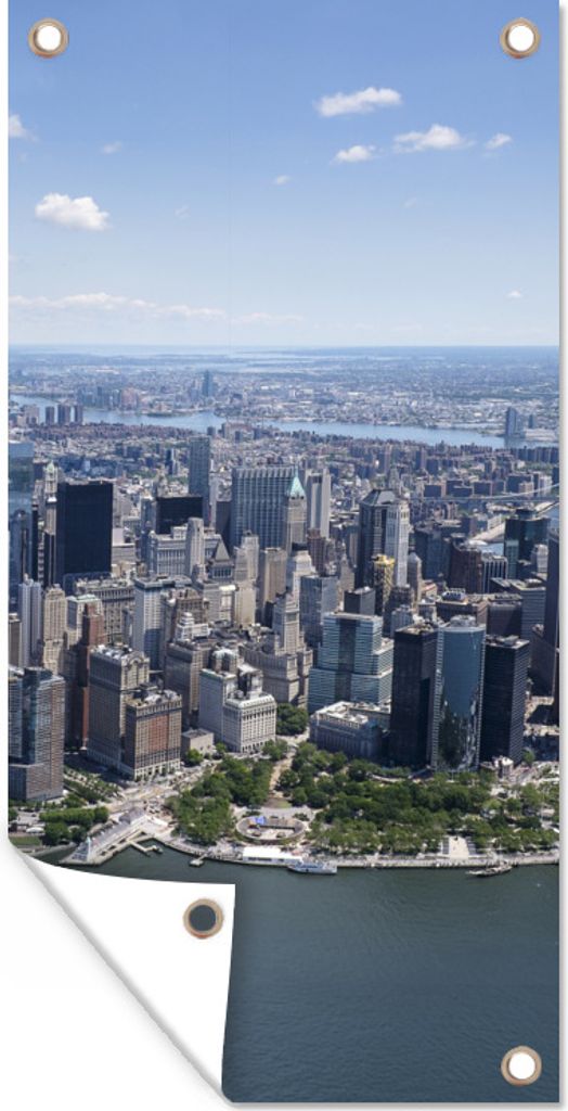 MuchoWow 30x60 cm Outdoor-Poster Gartendeko Sichtschutz Garten Poster für den Garten New York - USA - Skyline