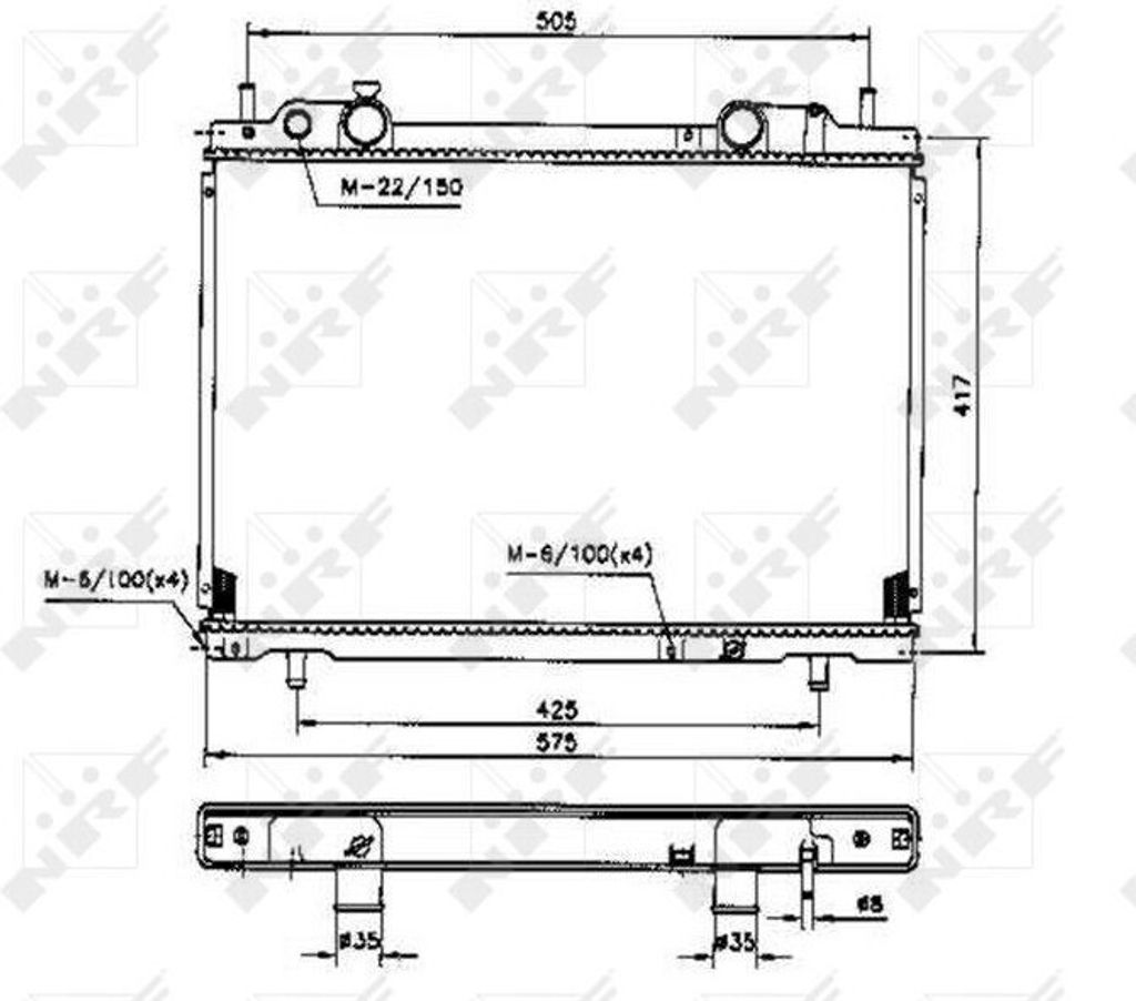 NRF 53200 - OE 46404163 Kühler, Motorkühlung für Brava, Bravo, Marea, Multipla