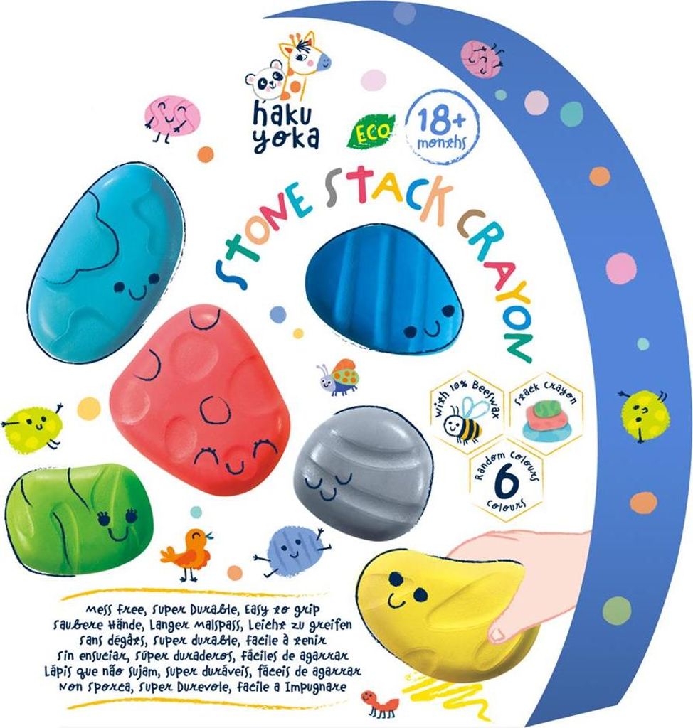 Haku Yoka stapelbare Wachsmalsteine für Kinder multicolor
