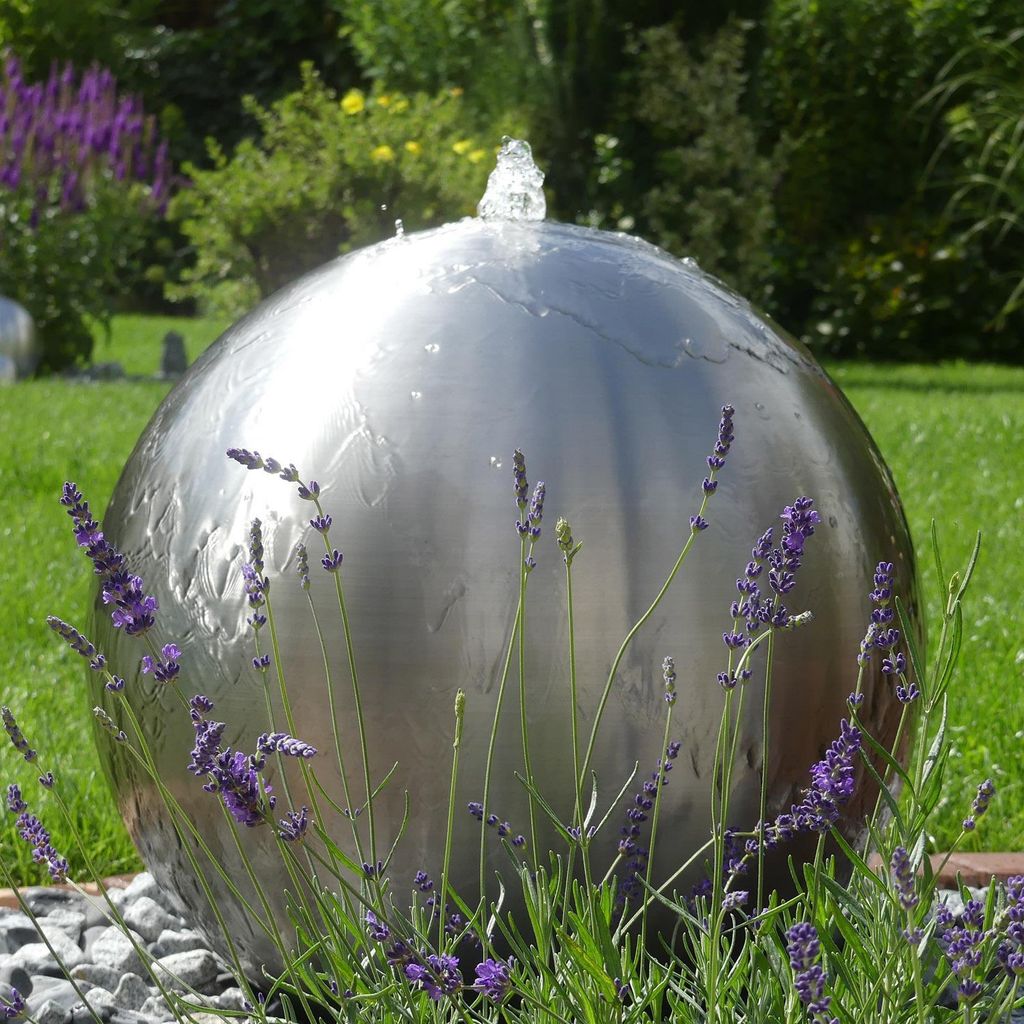 CLGarden 48cm großer Edelstahl Kugel Springbrunnen ESB5 Produktbild 