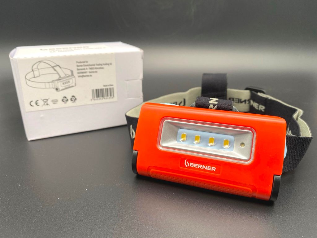 Berner Stirnlampe 2 in1 Akku Kopflampe Werkstatt Magnet Produktbild 