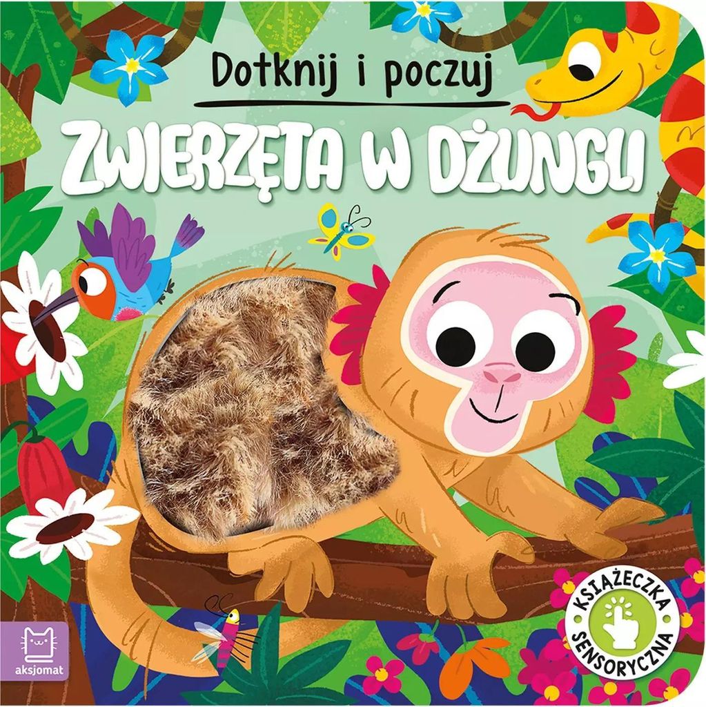 Dotknij i poczuj. Zwierzęta w dżungli. Książeczka Zdjęcie produktu 
