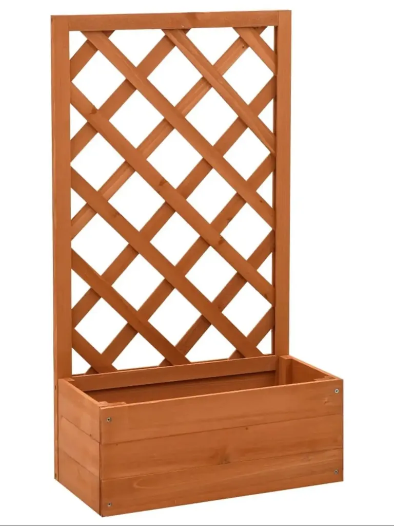 Jardinière avec treillis pour cacher un vis-à-vis et décorer l'extérieur