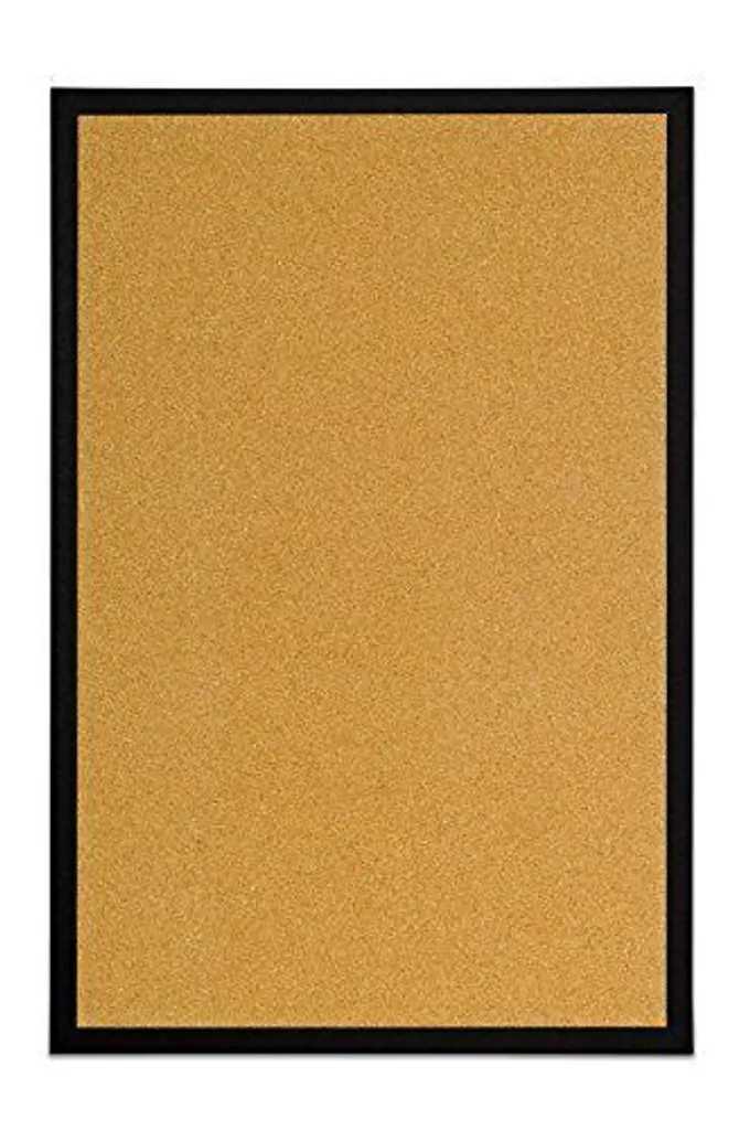 Tableau d'affichage mural en liège 40x30 cm cadre noir moderne pour bureau