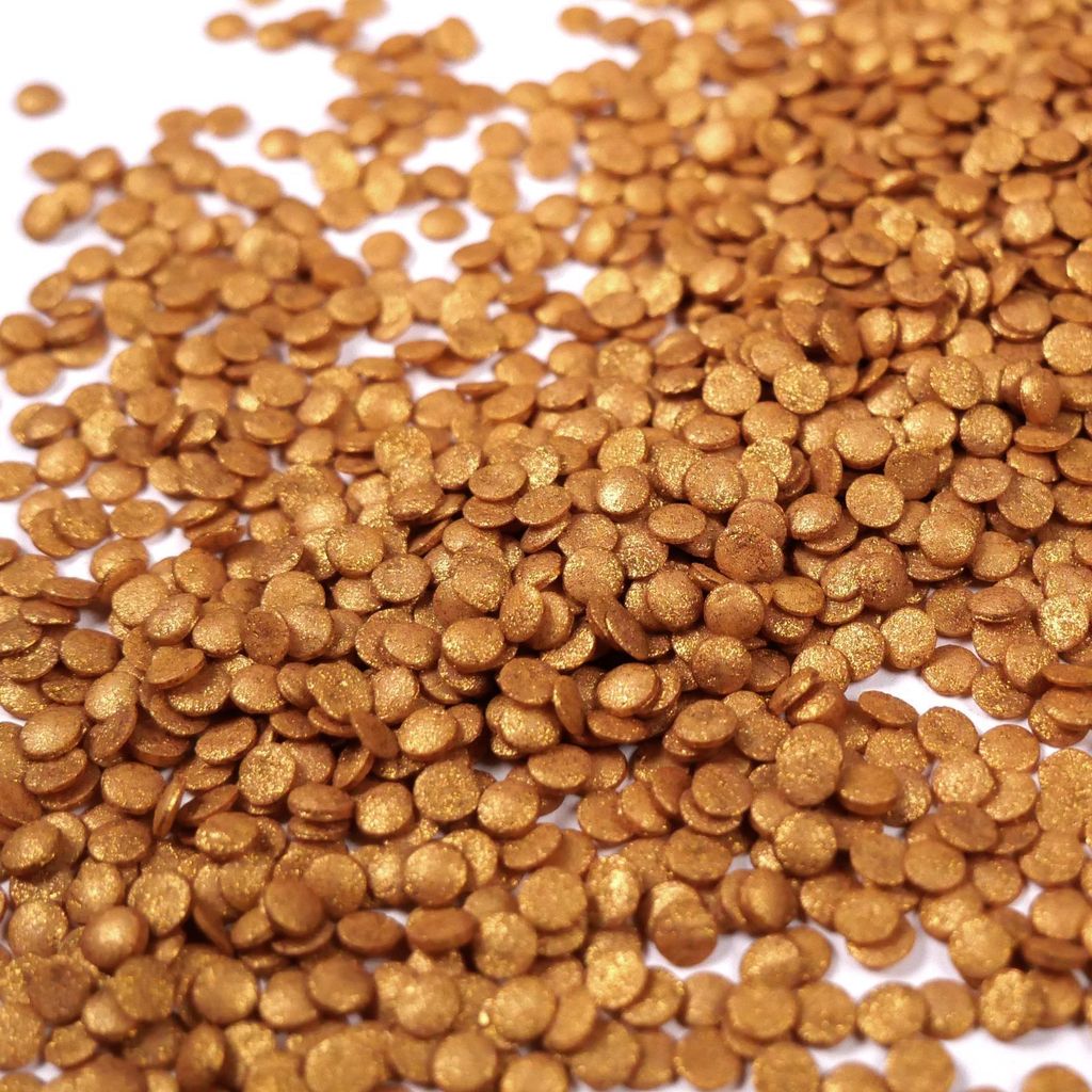 Streuselheld Konfetti Dark Gold 120g Streusel zum Dekorieren und Verzieren von Gebäck aller Art wie Torten Kuchen Keksen Zuckerstreusel