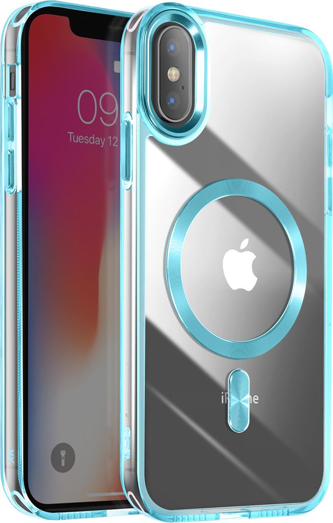 Avizar, MagSafe Hülle für Apple iPhone X / XS Cristal Color, Blau
