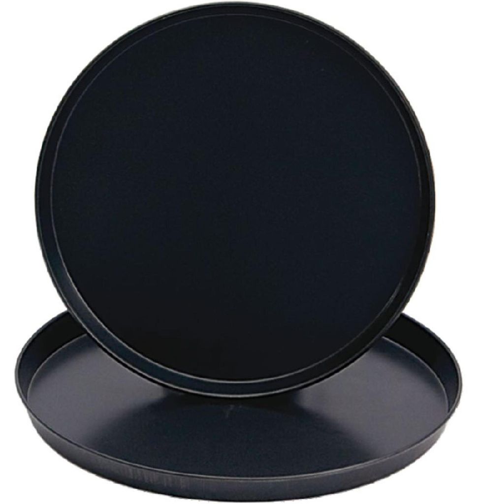 Pizzablech Ø 30 cm aus Schwarzblech mit hoher Produktbild 